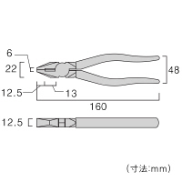 フジ矢 ペンチ（樹脂グリップ付） 150mm 1050150 1セット（1丁入）