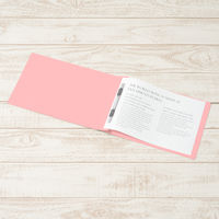 プラス　フラットファイル樹脂製とじ具　B5ヨコ　ピンク　No.032N　10冊