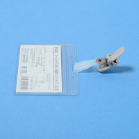 プラス 名札 パスケースタイプ樹脂クリップ式 業務用パック 100組 CT-605Y 84791