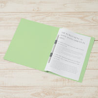 プラス　フラットファイル厚とじ　A4タテ　10冊　グリーン　No.021NW　樹脂製とじ具