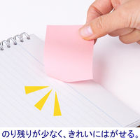 アスクル 付箋 ふせん 貼ってはがせるオフィスのノート 75×50mm ピンク 10冊  オリジナル