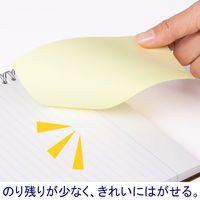 アスクル 付箋 ふせん 貼ってはがせるオフィスのノート 75×127mm イエロー 黄色 5冊  オリジナル