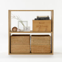 無印良品 スタッキングシェルフ ワイド 2段 オーク材 幅81.5×奥行28.5×高さ81.5cm 良品計画