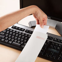 ムトウユニパック ナチュラルカラー封筒 長4 グレー　テープ付 100枚