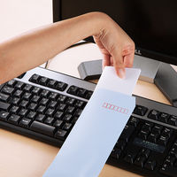 ムトウユニパック ナチュラルカラー封筒 長4 アクア　テープ付 100枚