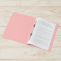 プラス　フラットファイル樹脂製とじ具　B5タテ　ピンク　No.031N　100冊