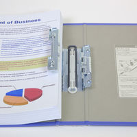 キングファイル　スーパードッチ　脱着イージー　A5ヨコ　とじ厚30mm　青　3冊　キングジム　両開きパイプファイル　2443Aアオ