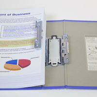 キングファイル　スーパードッチ　脱着イージー　A5ヨコ　とじ厚50mm　青　10冊　キングジム　両開きパイプファイル　2445Aアオ