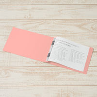 プラス　フラットファイル樹脂製とじ具　A5ヨコ　ピンク　No.042N　100冊
