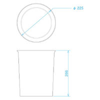 岩崎工業 くず入れ 7.7L 1セット（6個）（10Lゴミ袋対応） 丸型ゴミ箱 シンプル ダストボックス 日本製 再生PP100％直径225×高さ266mm