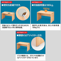 ARAN WORLD EIDOS エイドス 平机 引出し無し ダークブラウン 幅1000×奥行700×高さ700mm 1台（2梱包）