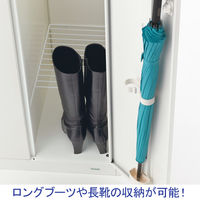 オカムラ VILLAGEロッカー3連3人用 シリンダー錠（インジケーター付）ホワイト 幅900×奥行515 1台（取寄品）