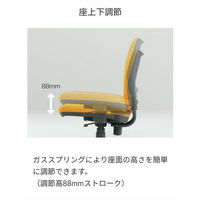 8VC11A FVG7 |オカムラ VC1 オフィスチェア 肘無し ネイビー 1脚 脚幅600mm 布張り 背ロッキング機構 キャスター付き 事務椅子