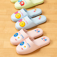 スリッパ こども用 耐アルコール仕様 なかよしおともだち こどもスリッパ 約15～19cm ピンク 1セット（5足） オリジナル