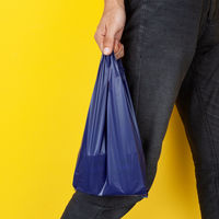 透けないカラーレジ袋　ネイビー　8号　0.02mm厚　1セット（3000枚：100枚入×30袋）　伊藤忠リーテイルリンク