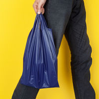 透けないカラーレジ袋　ネイビー　20号　0.02mm厚　1セット（3000枚：100枚入×30袋）　伊藤忠リーテイルリンク