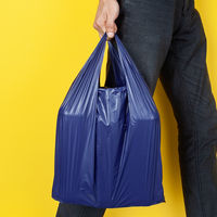 透けないカラーレジ袋　ネイビー　45号　0.02mm厚　1セット（3000枚：100枚入×30袋）　伊藤忠リーテイルリンク