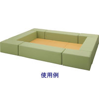 コマイ キッズサークルベンチグリーン 幅600×奥行300×高さ300mm PSK-01（直送品）