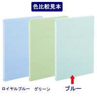 アスクル　フラットファイル　A4タテ　エコノミータイプ　10冊　ブルー　水色  オリジナル