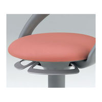 【設置込】イトーキ　サポートスツール　背付ビニールレザー　コーラルピンク（直送品）