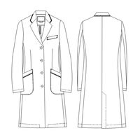 ナガイレーベン 女子シングル診察衣 Tネイビー LL FT-4550 1枚　白衣　ドクターコート　レディース