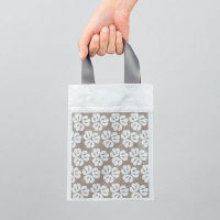 PE手提〈底マチタイプ〉 平紐 グレー SS 1袋（50枚入）ラッピング用品 ヘッズ  オリジナル