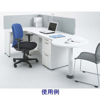 オカムラ スチールOAデスク ビラージュ VILLAGE 専用デスクトップパネル（スチールタイプ） 幅1200mm用 ライトブルー 1台（直送品）