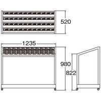 山崎産業　アンブラー　PCX-44S（ダイヤル）　44本　YA-74L-SA　（直送品）