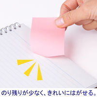 アスクル　ふせん　貼ってはがせるオフィスのノート　75×50mm　パステルカラー　4色セット　30冊（10冊×3パック）  オリジナル