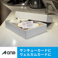 エーワン（A-one）CD/DVDインデックスカード 片面光沢 インクジェット  148×296mm 2面  10シート  51158