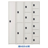 エムテックス ジョイントスチール組立式ロッカー シリンダー錠 1連1人用 ライトグレー 幅300×奥行515×高さ1650mm 1台