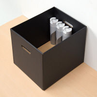 アスクル　ダンボール収納ボックス（組立式）　L　ダークグレー　段ボール  オリジナル