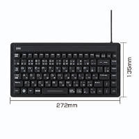 サンワサプライ 防水キーボード 有線（USB接続） ブラック SKB-BS2BK 1個（直送品）