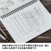 オキナ　プロジェクトペーパーリングノート　A5　5mm方眼　5冊