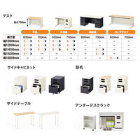 QUEST フラットライン フラットOAキャビネット 2段 幅394×奥行550×高さ616mm 1台 デスク下 引き出し 収納