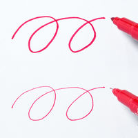 アスクル　油性ペン　油性ツインマーカー　細/極細　赤  オリジナル