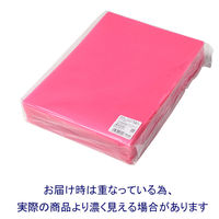 プラス　カラークリアホルダー　A4　1袋(100枚)　ピンク