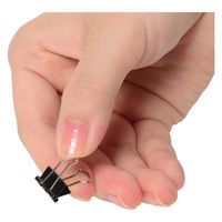 プラス　ダブルクリップ　ＣＰー107ー10Ｐ　極豆　黒　100個　　CP-107-10PBK　1パック