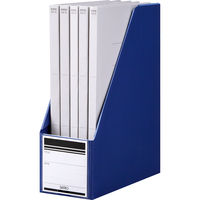 ボックスファイル組み立て式　A4タテ　PP製　ネイビー　セリオ