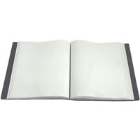 コクヨ　クリヤーブック（ウェーブカット・固定式）　A4タテ60ポケット　ダークグレー　ラ-T585DM　1冊