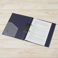 プラス　2リングファイル丸型2穴　A4タテ　背幅35mm　スーパーエコノミー　ネイビー　FC-101RF