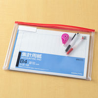 コクヨ カラーソフトクリヤーケースC(チャック付き)S型・ クケー324R 1枚