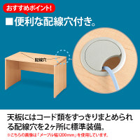 ARAN WORLD EIDOS エイドス 平机 引出し無し ダークブラウン／ホワイト 幅1400×奥行700×高さ700mm 1台（2梱包）（取寄品）