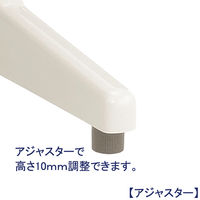 【組立設置込】プラス 組立式スチールOAデスクシステム 平机 引出し鍵付き ホワイト 幅1000×奥行700×高さ700mm 1台（取寄品）