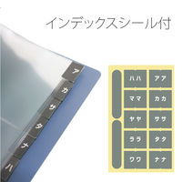 プラス 名刺ホルダー 38mm ブルー FL-108NC BL 1冊（直送品）