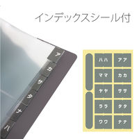 プラス 名刺ホルダー ダークグレー FL-108NC DGY 1冊（直送品）