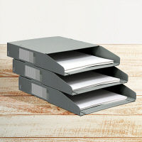 プラス　ボックストレー　デジャヴ　A4　STG　FL-027BF　（直送品）