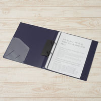 プラス　2リングファイル丸型2穴　A4タテワイド　背幅35mm　10冊　スーパーエコノミー　ネイビー　FC-101RW