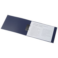 プラス 2リングファイル A3ヨコ 丸型2穴 背幅35mm スーパーエコノミー ネイビー 紺 10冊 FC-161RF