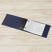 プラス 2リングファイル B6ヨコ 丸型2穴 背幅35mm スーパーエコノミー ネイビー 紺 10冊 FC-151RF